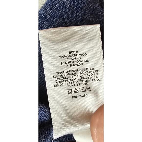 Express sz L merino wool blend crewneck sweater warm winter preppy casual EUC - Picture 3 of 7